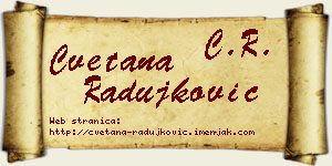 Cvetana Radujković vizit kartica